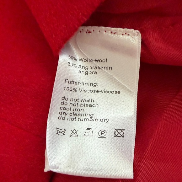 Akris Punto Red Wool Women's Sleeveless Dress Size US 4 Zipper Accent Career - Picture 11 of 16